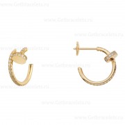Replica Cartier Juste Un Clou Small Earring Yellow Gold Wiht Diamonds B8301430