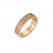 Replica Cartier Love Wedding Band With Diamond-Paved Pink Gold B4085800