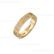 Replica Cartier Love Wedding Band With Diamond-Paved Yellow Gold B4083300