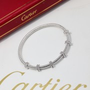 Replica Ecrou de Cartier Bracelet 18K White Gold with Diamonds