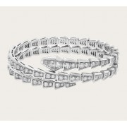 Serpenti Viper Two-Coil 18K White Gold Bracelet set with Pave Diamonds