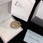 Replica Spring New Style Christian Dior Classic Brass Logo Motif White Crystals Edging Fashion Oval Brooch For Ladies Online