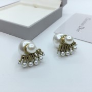 Replica Top Sale Dior J??Adior Antique Gold-finish Metal White Resin JAdior Signature Stud Earrings For Ladies Price Online