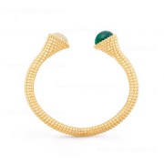 Replica Van Cleef Arpels Perlee Couleurs Bracelet Yellow Gold with Diamond Malachite