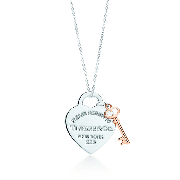 Top Tiffany Heart Tag Key Pendant Chain Necklace Mothers Day Gift GRP06364/30971531
