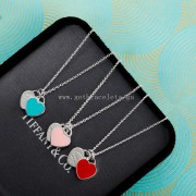 Return to Tiffany Tiffany Blue Double Heart Tag Pendant in Silver Mini