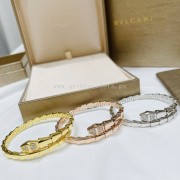 Serpenti Viper Bracelet With Demi-Pave Diamonds Yellow Gold/Rose Gold/White GOLD