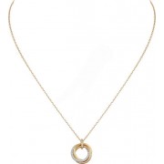 Summer Popular Cartier Trinity Necklace White Gold/Yellow God/Rose Gold with Diamonds B7224586 Replica