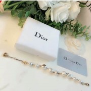 Summer Popular Dior Tribale Native Retro Brass Bee/CD/Clover Charm Atypical Pearl Bracelet For Womens