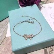 Tiffany Bow Rose Gold & Silver Bracelet Pendant Diamonds Hot Selling Jewellery Online GRP03318