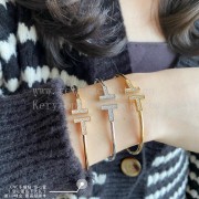 Tiffany Diamond Wire Braceletin White Gold/Yellow Gold/Rose Gold