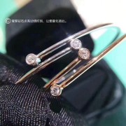 Tiffany Elsa Peretti Clone Diamonds Thin Adjustable Hoop Bangle Price In Malaysia Silver/Pink Gold Best Gift GRP10204/GRP09660