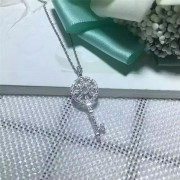 Tiffany Keys Petals Key Pendant Sterling Silver Necklace Diamonds Fashion Party Jewelry Women GRP02643