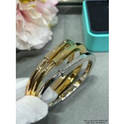 Tiffany Lock Bangle in White Gold/Rose Gold/Yellow Gold with Diamond Accents