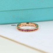 Tiffany Lock ring in Rose Gold with Pink Sapphires