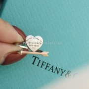 Tiffany Lovestruck Heart Tag Ring in Silver and Rose Gold