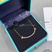Tiffany T Medium Smile Pendant With Diamonds Yellow Gold/Rose Gold/White Gold