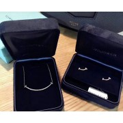 Tiffany T Smile Earrings Crystals Silver Pink/Yellow Gold Celebrities UK Sale