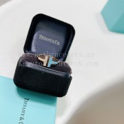 Tiffany T Wire Ring Turquoise and Diamonds Rose Gold