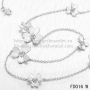 Van Cleef Arpels Frivole Necklace White Gold With 9 Round Diamonds