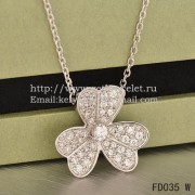 Van Cleef Arpels Frivole Necklace White Gold With Pave Diamonds