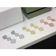 Van Cleef & Arpels Magic Alhambra Earrings 3 Motifs With Pave Diamond