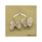 Van Cleef Arpels Two Butterfly Between The Finger Ring White Gold Diamonds