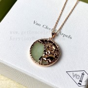 Van Cleef Arpels Zodiaque Long Necklace Capricorni (Capricorn) Rose Gold Amazonite