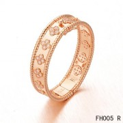 VAN CLEEF & ARPELS PERLEE CLOVER BRACELET,Pink GOLD,MEDIUM MODEL