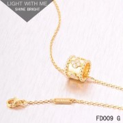 Van Cleef Arpels Perlee Clover Pendant Necklace Yellow Gold with Diamonds