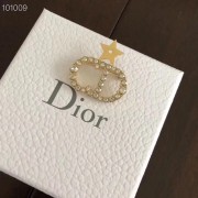 Womens Luxury Dior Sous Les Etoiles CD Shaped Star Charming Females Brass Diamonds Brooch Replica V0317SLECY_D301