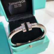 Tiffany & Co. Tiffany Double T Paved Diamonds Square Ringent Bracelet Sterling Silver Sale For Girls