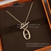 High Quality Hermes Chaine DAncre Chain Pendant Necklace in Rose Gold