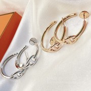 2021 Hermes Chaine DAncre Enchainee Earrings Silver/Yellow Gold/Rose Gold