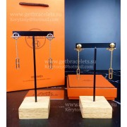 Knock-off Stylish Hermes Echappee Earrings Silver/Yellow Gold/Rose Gold