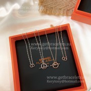Most Luxury Hermes New Farandole Necklace White Gold/Pink Gold