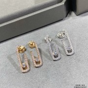 Messika Lucky Pave Diamond Earrings White Gold/Rose Gold