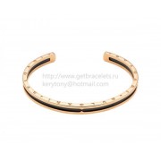 B.zero1 Rose Gold Cuff Bracelet and with Black Cermet
