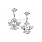 DIVAS Dream White Gold Earrings with Pave Diamonds