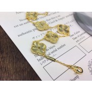 Van Cleef & Arpels Vintage Alhambra Bracelet 5 Motifs Guilloche Yellow Gold