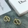2021 Limited Edition Christian Dior Your Dior CD Logo White Pearl Yellow Gold Plated Stud Earrings For Ladies Price Online