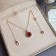 Necklace Pink Gold Black/Red/White/Green/Diamonds Authentic Replica