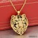 Panthere De Cartier Leopard Head Pendant In Yellow Gold With Emeralds And Diamonds