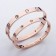 Cartier Couple Bracelet Pink Gold 4 Diamonds B6041005 (New Version C Prevent Screws Fall Out)