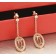 Cartier Logo Double C Earrings in 18K Pink Gold With Diamonds