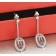 Cartier Logo Double C Earrings in 18K White Gold With Diamonds