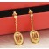 Cartier Logo Double C Earrings in 18K Yellow Gold With Diamonds