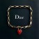 Celebrity Style Dior Dioramour Womens Red Drop-shaped Retro Brass Lucky Locket Premium replica Necklace N0991DMRLQ_D911