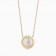 Womens Latest Style Tiffany Double T Diamonds Circle Mother-Of-Pearl Pendant Silver Necklace