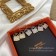 Vintage Hermes Constance Amulette Earrings White Gold/Pink Gold/Yellow Gold